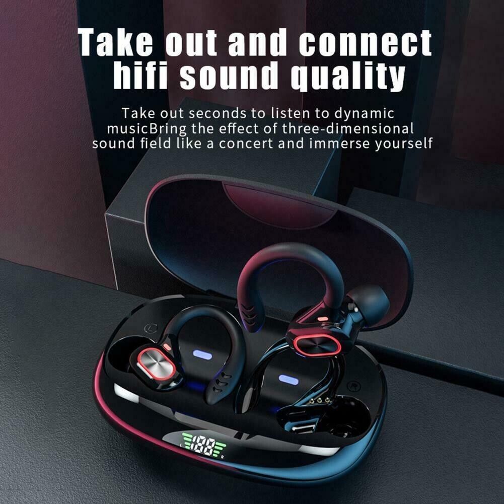 Bluetooth Headset 5.1 True Wireless Earphones Earbuds Headphones HiFi Sport TWS