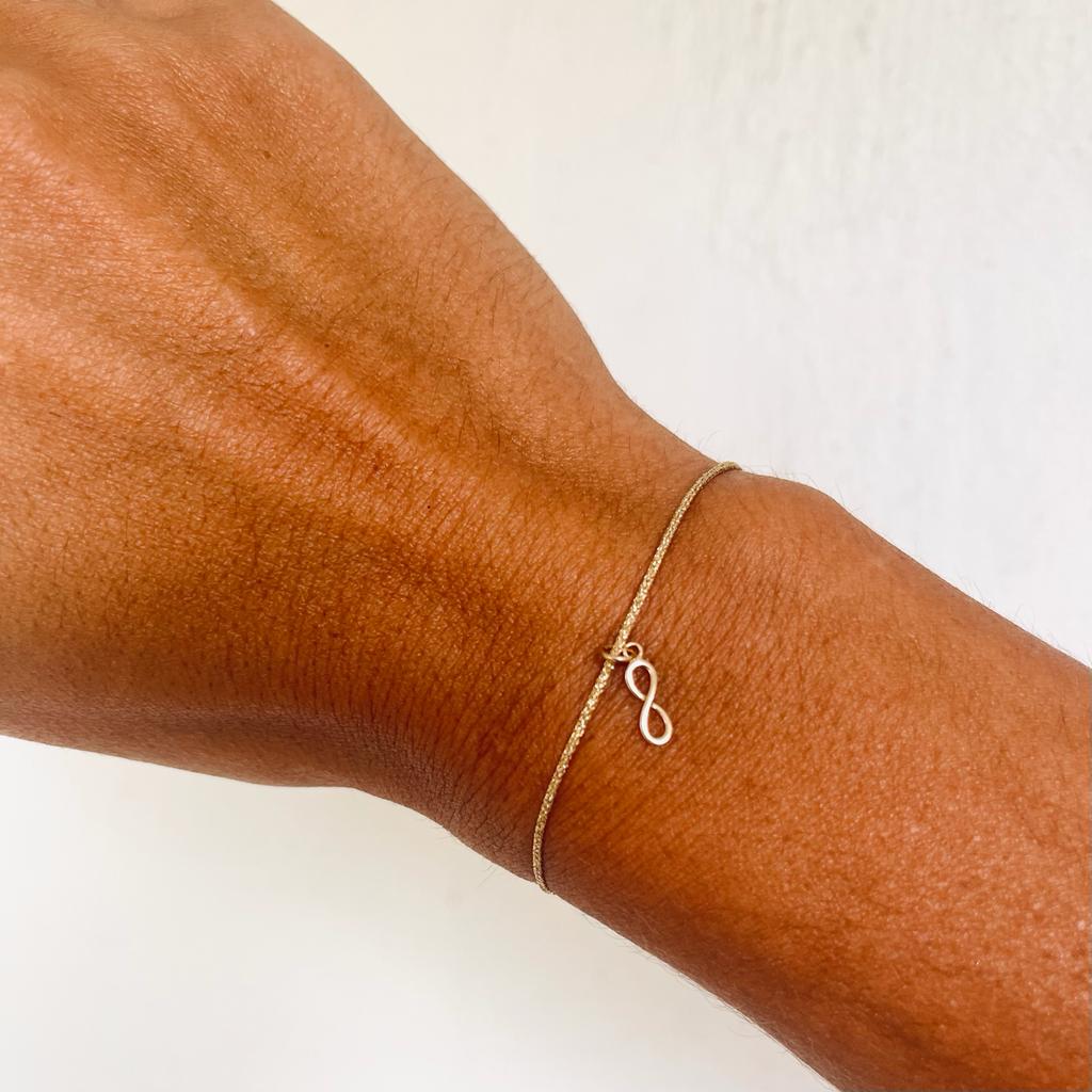 Gold Infinity Charm Bracelet
