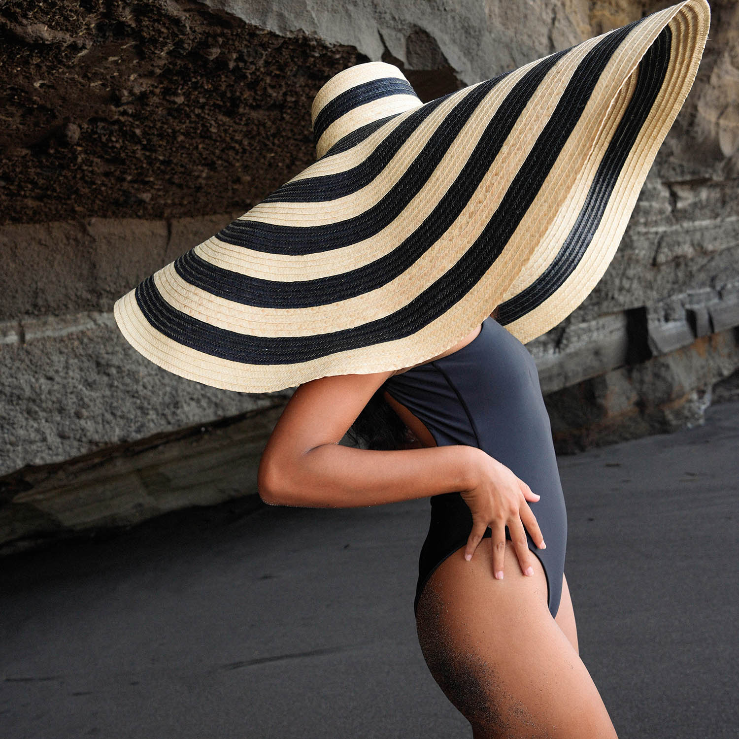 JUPITER Open-back Recycled One-piece Swimsuit in Black