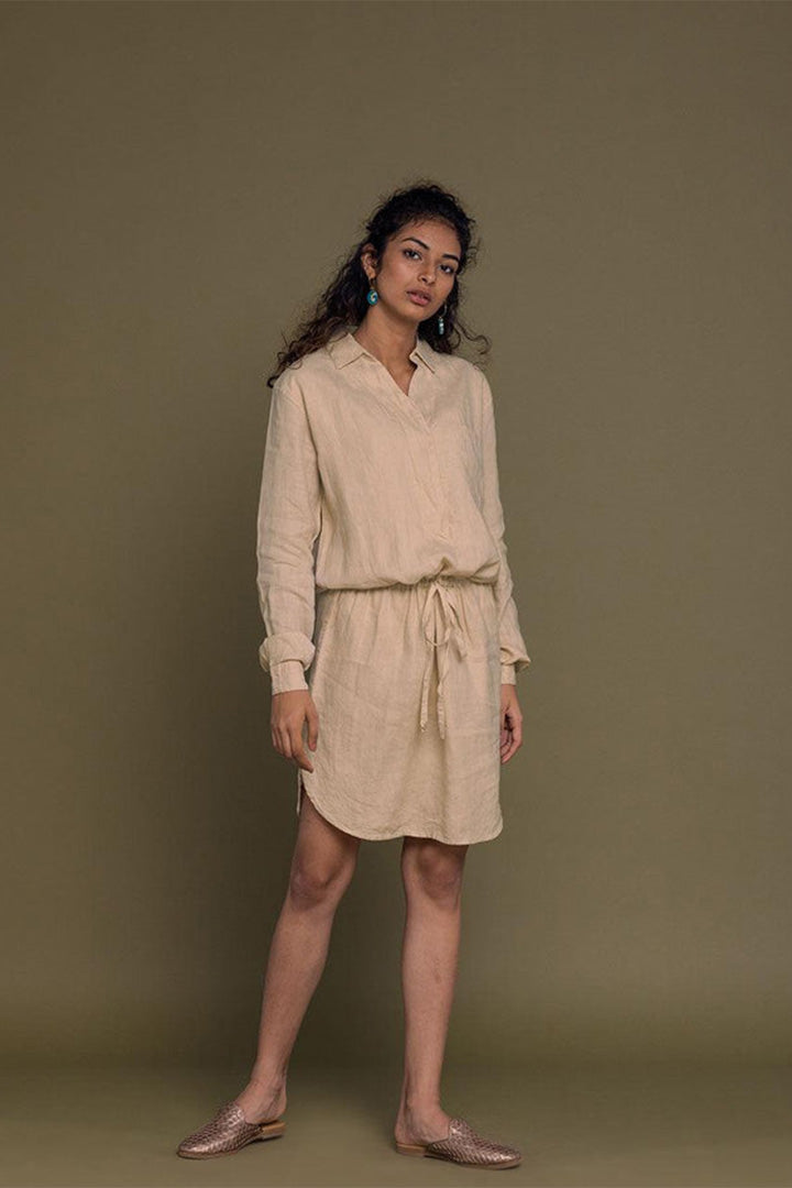 Meet me by the Cliff Dress in Neutral Beige