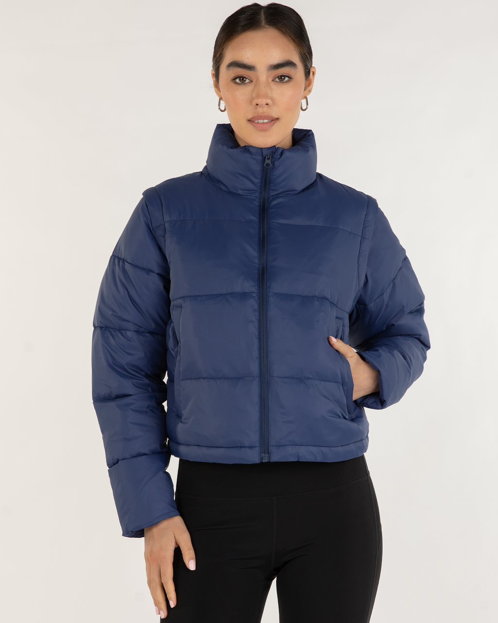 On The Go Puffer Convertible Jacket Vest