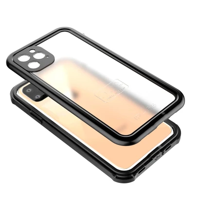 iPhone 12 MAX 6.1 Grey Black Waterproof Case