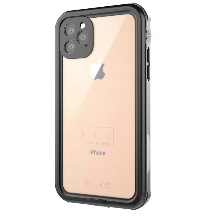 iPhone 12 MAX 6.1 Grey Black Waterproof Case