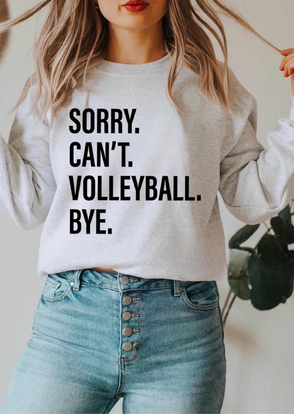 Sorry. Can't. VOLLEYBALL. Bye.