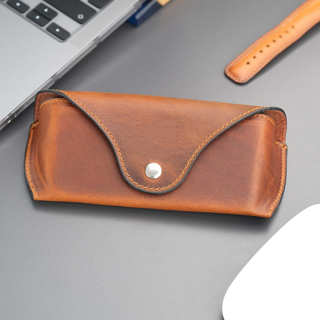 Rochester Full-Grain Leather Eyeglass Case