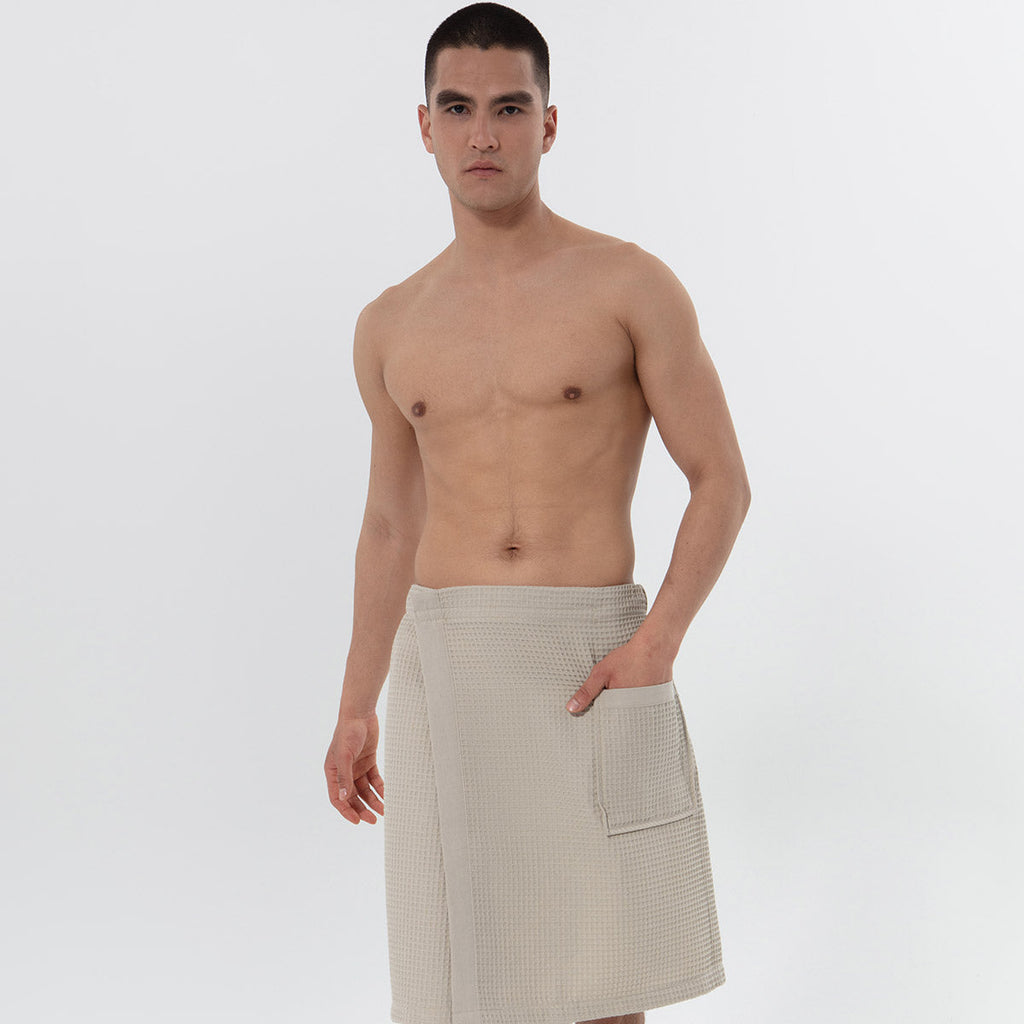 Men’s Organic Turkish Cotton Waffle Towel Wrap