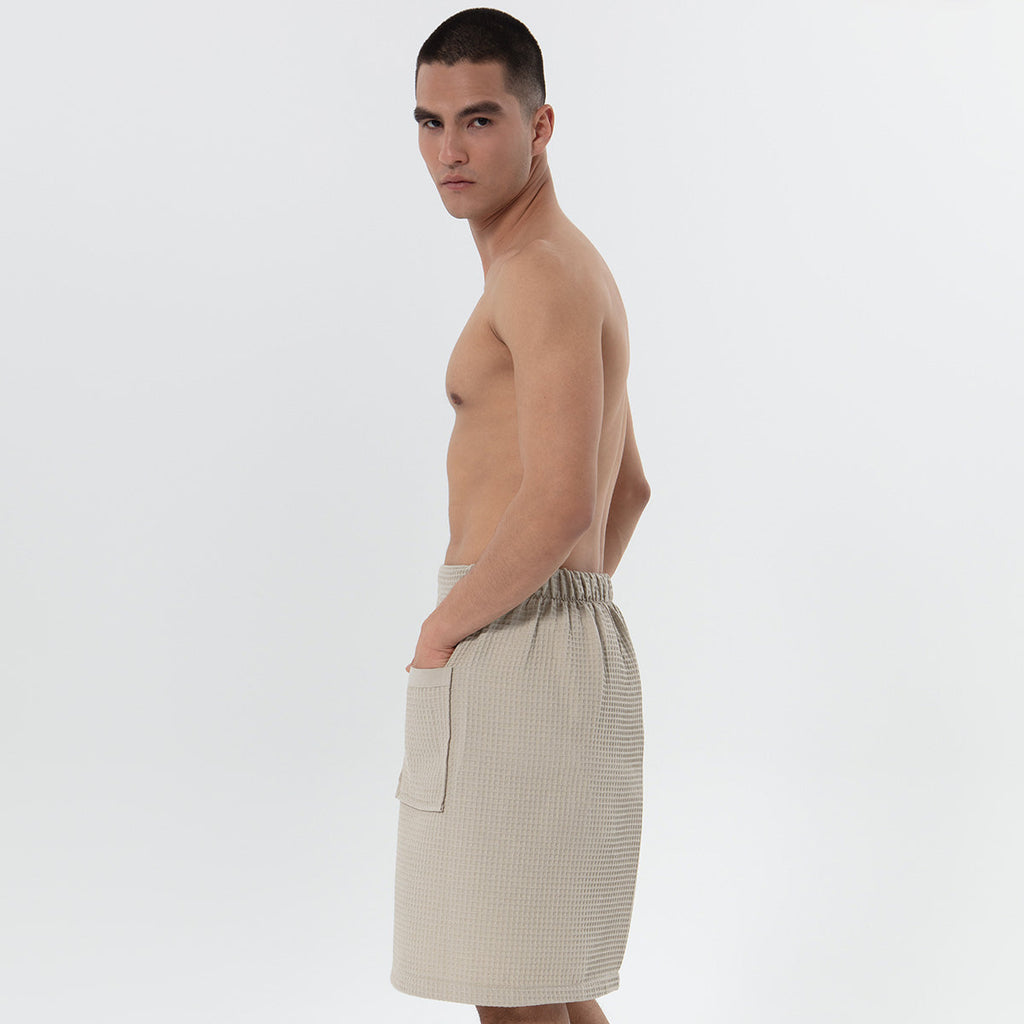 Men’s Organic Turkish Cotton Waffle Towel Wrap