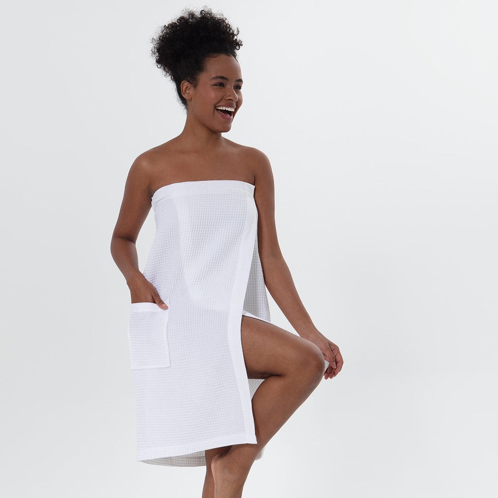 Women’s Organic Turkish Cotton Waffle Towel Wrap