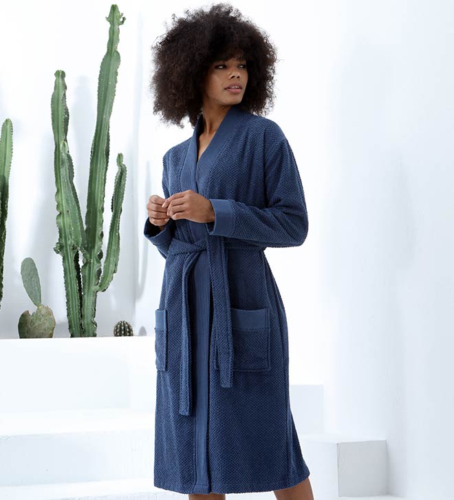 Women’s Luxury Turkish Cotton Terry Kimono Bathrobe