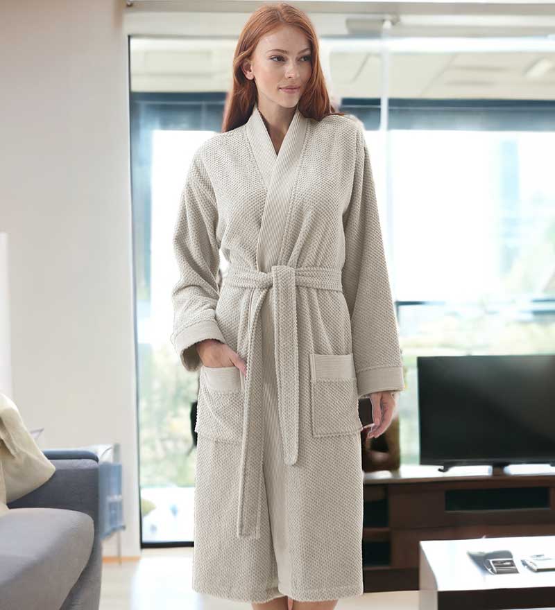 Women’s Luxury Turkish Cotton Terry Kimono Bathrobe